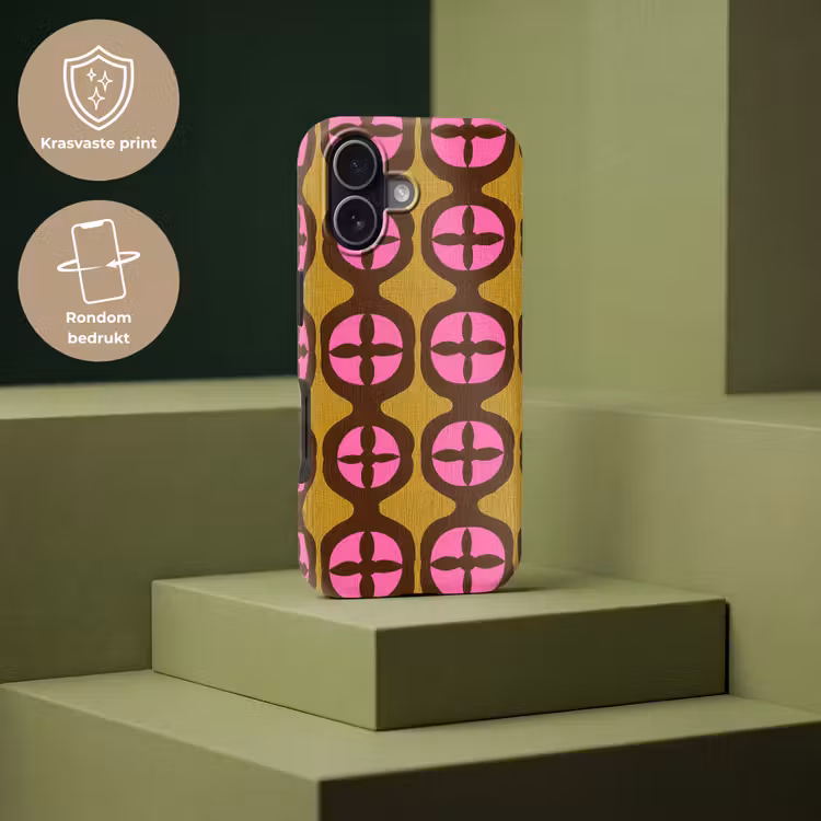 Modern - Patroon - Roze Toughcase MagSafe Apple iPhone 17 klein 1017 -USP_PrintM_NL