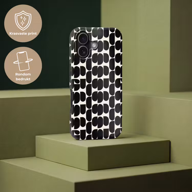 Modern - Patroon - Zwart Toughcase MagSafe Apple iPhone 17 klein 1017 -USP_PrintM_NL