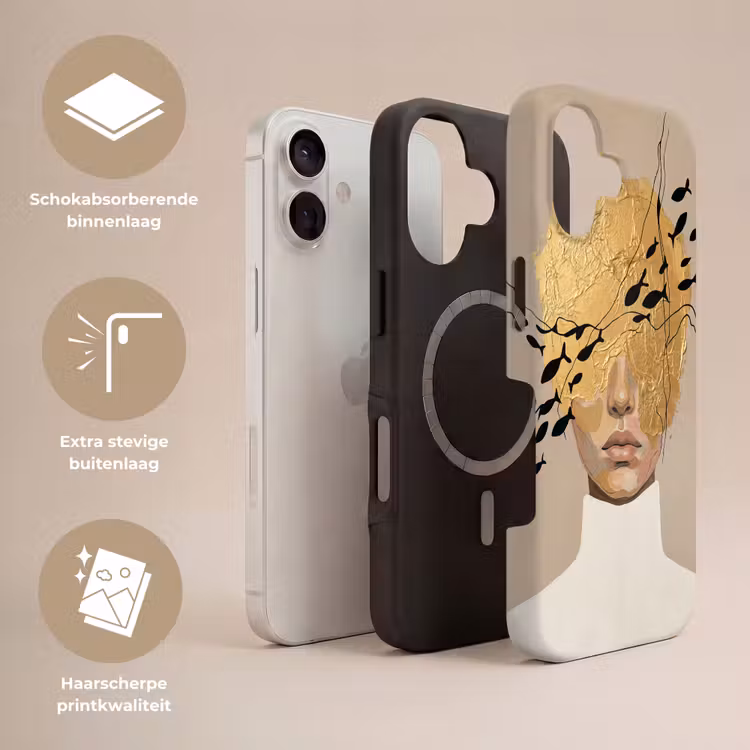 Modern - Vrouw - Goud Toughcase MagSafe Apple iPhone 17 klein -USP_Lagen_NL