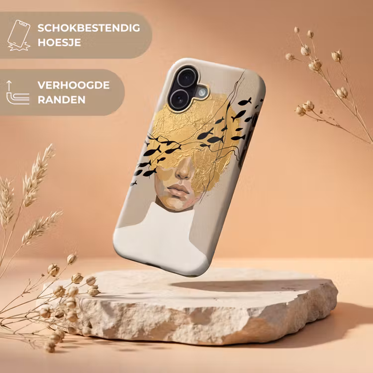 Modern - Vrouw - Goud Toughcase MagSafe Apple iPhone 17 klein -USP_RandenV_NL