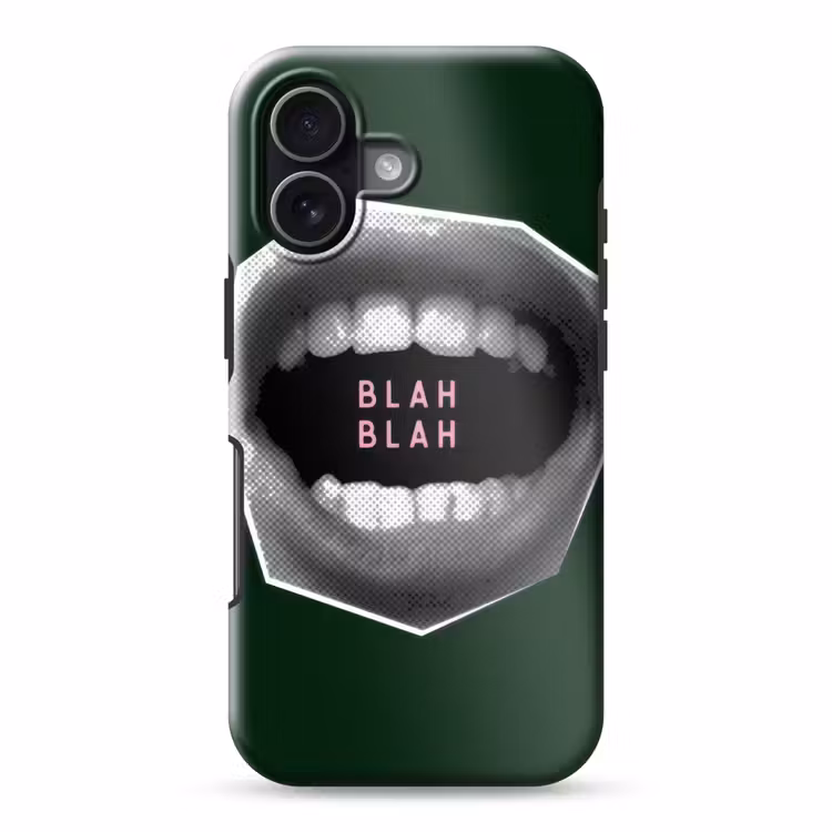 Mond - Groen - Illustratie - BLAH BLAH Toughcase MagSafe Apple iPhone 17 klein -3d