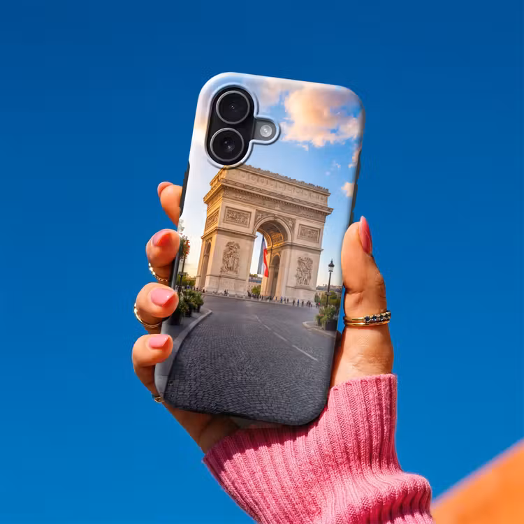 Monument - Parijs - Zonsondergang - Architectuur - Goud Toughcase MagSafe Apple iPhone 17 klein -Sfeer1V