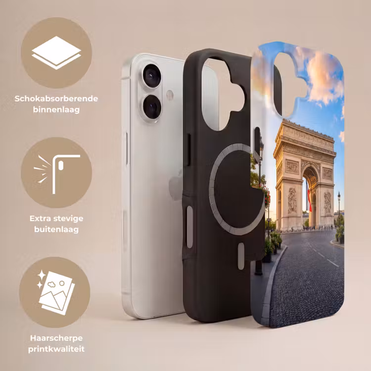 Monument - Parijs - Zonsondergang - Architectuur - Goud Toughcase MagSafe Apple iPhone 17 klein -USP_Lagen_NL