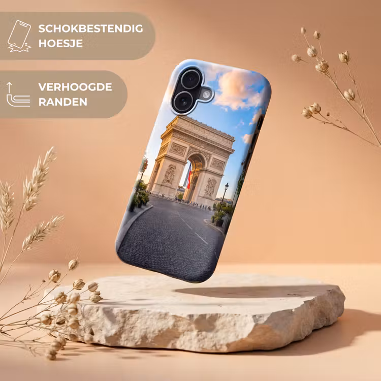 Monument - Parijs - Zonsondergang - Architectuur - Goud Toughcase MagSafe Apple iPhone 17 klein -USP_RandenV_NL