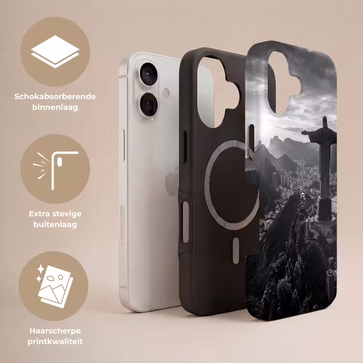 Monument - Stadsgezicht - Landschap - Zwart-wit Toughcase MagSafe Apple iPhone 17 klein -USP_Lagen_NL