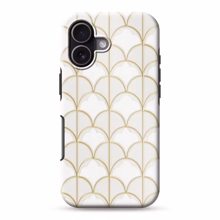 Mozaïek - Bogen - Goud Toughcase MagSafe Apple iPhone 17 klein 1017 -3d