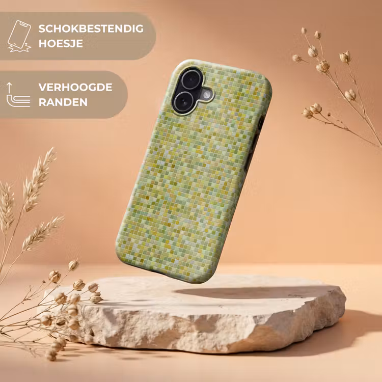 Mozaïek - Patroon - Groen Toughcase MagSafe Apple iPhone 17 klein 1017 -USP_RandenV_NL