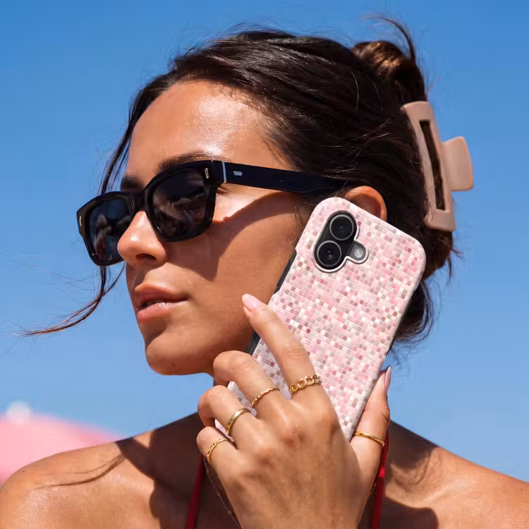 Mozaïek - Patroon - Roze Toughcase MagSafe Apple iPhone 17 klein 1017 -Sfeer2V
