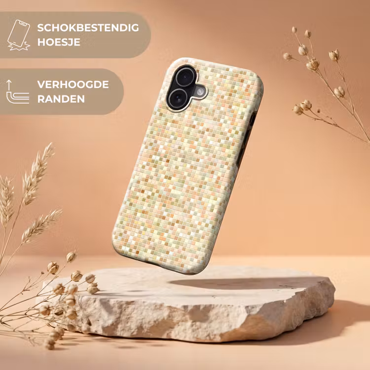 Mozaïek - Patroon - Terracotta Toughcase MagSafe Apple iPhone 17 klein 1017 -USP_RandenV_NL