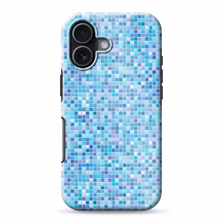 Mozaïek - Patroon - Turquoise Toughcase MagSafe Apple iPhone 17 klein 1017 -3d