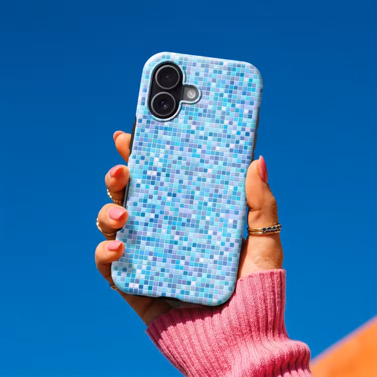 Mozaïek - Patroon - Turquoise Toughcase MagSafe Apple iPhone 17 klein 1017 -Sfeer1V