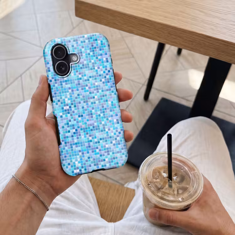 Mozaïek - Patroon - Turquoise Toughcase MagSafe Apple iPhone 17 klein 1017 -Sfeer1M