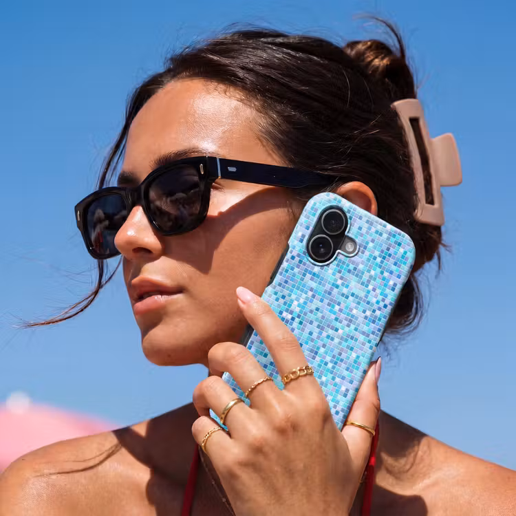 Mozaïek - Patroon - Turquoise Toughcase MagSafe Apple iPhone 17 klein 1017 -Sfeer2V
