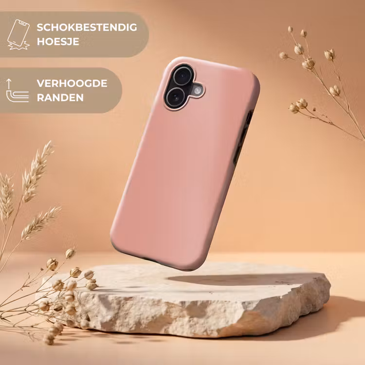 Muted - Salmon - Koraal Toughcase MagSafe Apple iPhone 17 klein 1017 -USP_RandenV_NL