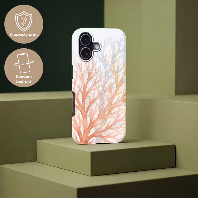 Natuur - Abstract - Aquarel - Organisch - Warm Toughcase MagSafe Apple iPhone 17 klein -USP_PrintM_NL