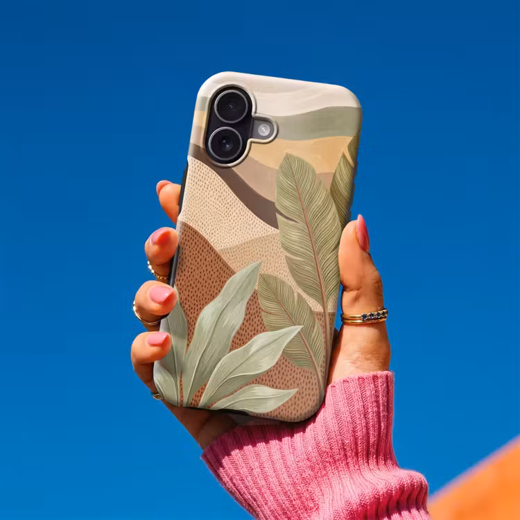 Natuur - Bladeren - Landschap - Abstract - Aardetinten Toughcase MagSafe Apple iPhone 17 klein -Sfeer1V