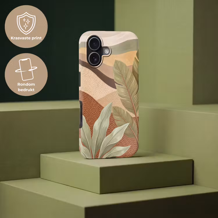 Natuur - Bladeren - Landschap - Abstract - Aardetinten Toughcase MagSafe Apple iPhone 17 klein -USP_PrintM_NL