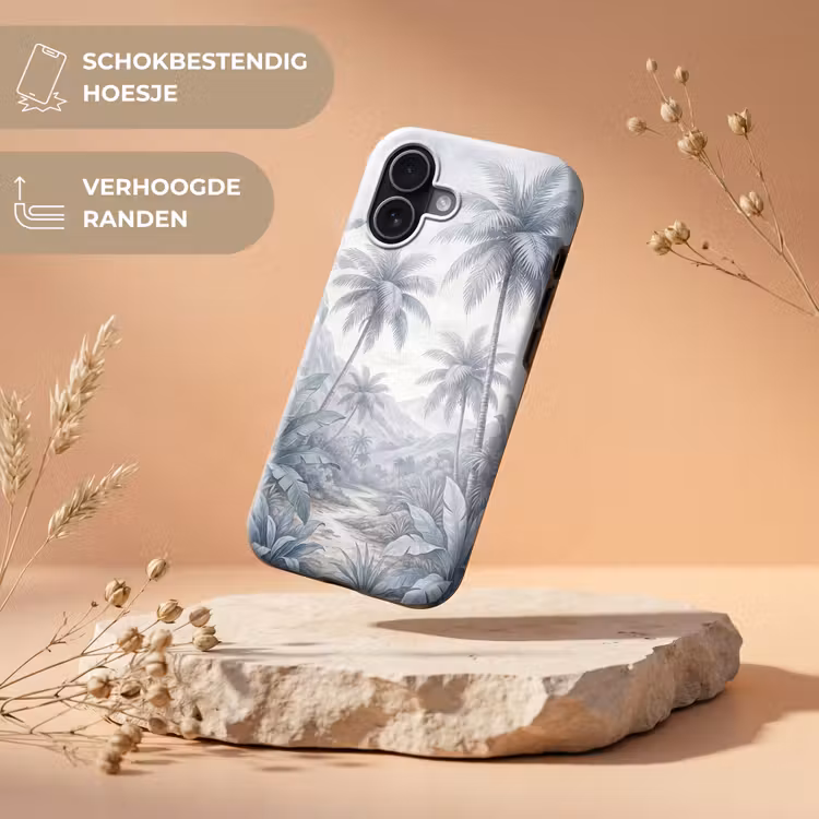 Natuur - Boom - Tropisch - Landschap - Blauw Toughcase MagSafe Apple iPhone 17 klein -USP_RandenV_NL