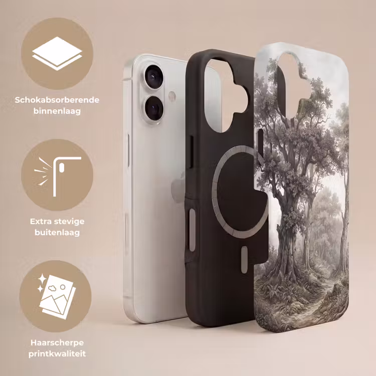 Natuur - Bos - Eik Toughcase MagSafe Apple iPhone 17 klein -USP_Lagen_NL
