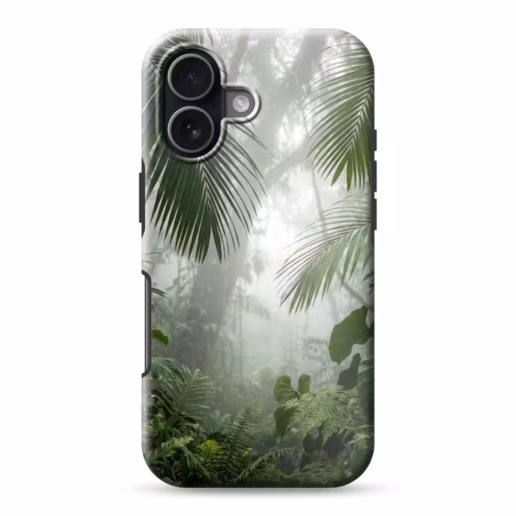 Natuur - Jungle - Mist - Tropisch - Groen Toughcase MagSafe Apple iPhone 17 klein -3d