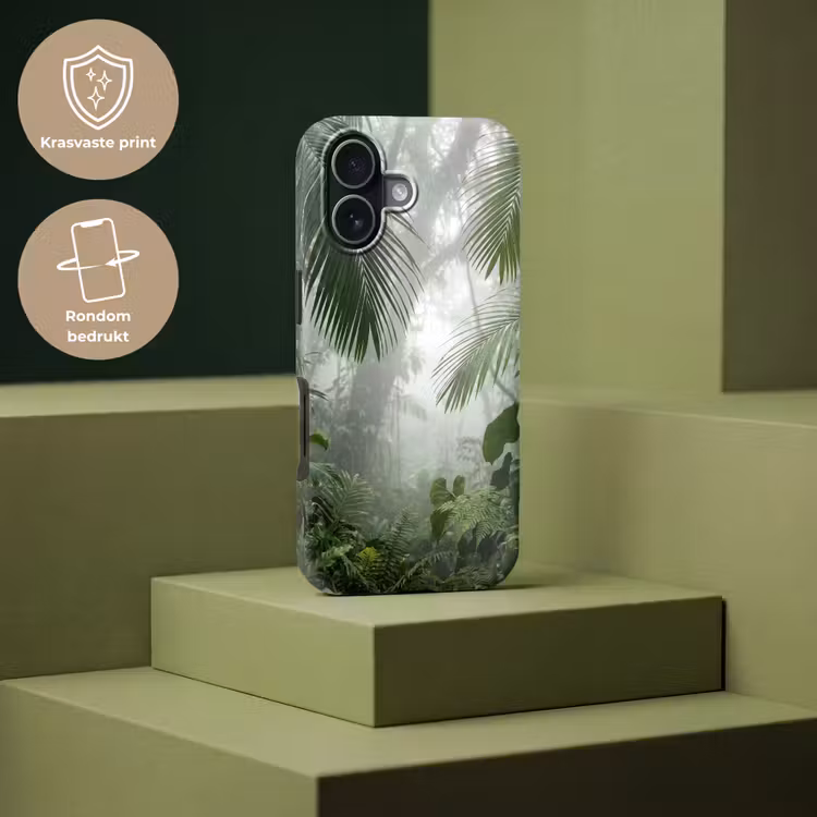 Natuur - Jungle - Mist - Tropisch - Groen Toughcase MagSafe Apple iPhone 17 klein -USP_PrintM_NL