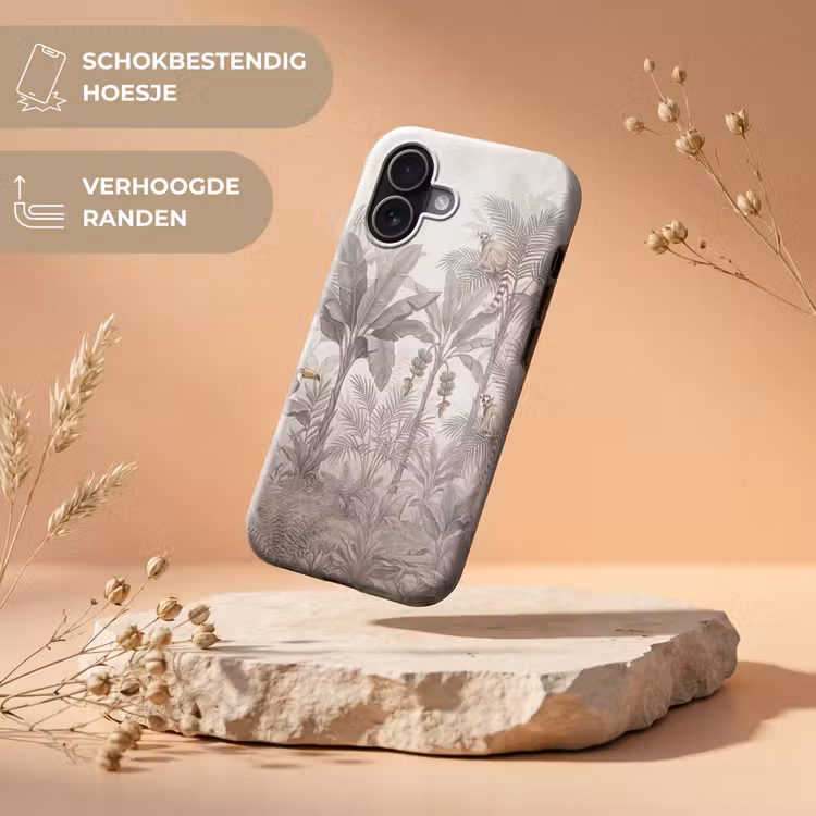 Natuur - Jungle - Ringstaartmaki - Bruin Toughcase MagSafe Apple iPhone 17 klein -USP_RandenV_NL