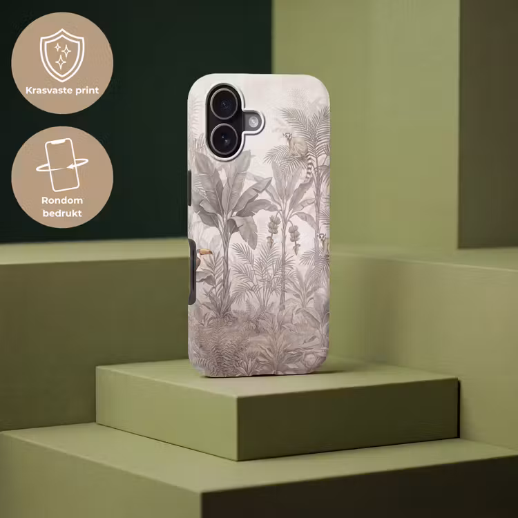 Natuur - Jungle - Ringstaartmaki - Bruin Toughcase MagSafe Apple iPhone 17 klein -USP_PrintM_NL