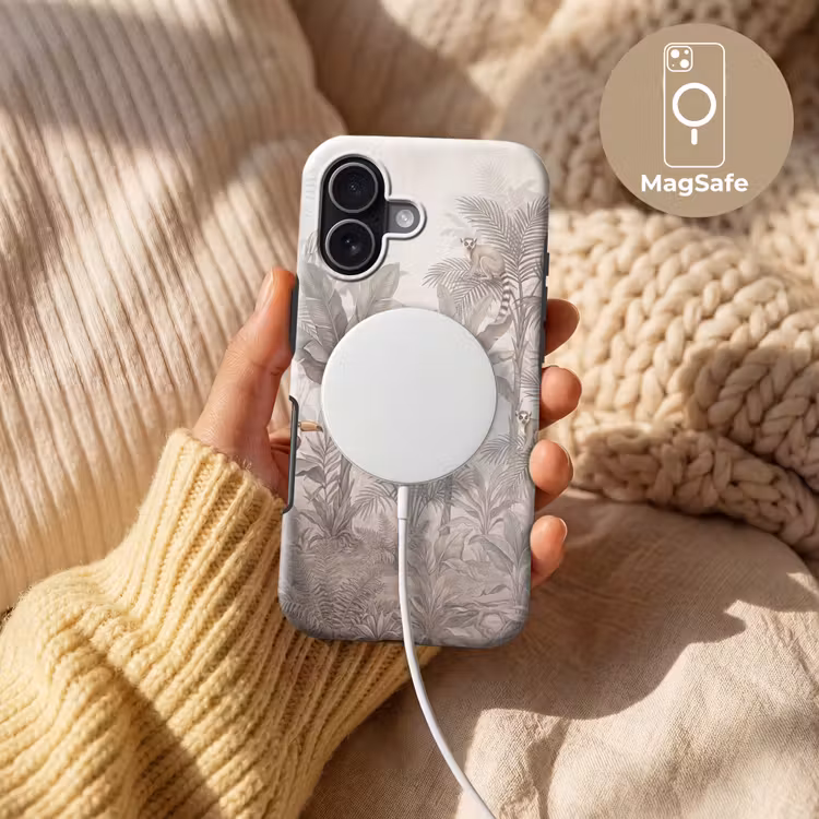 Natuur - Jungle - Ringstaartmaki - Bruin Toughcase MagSafe Apple iPhone 17 klein -USP_MagsafeV
