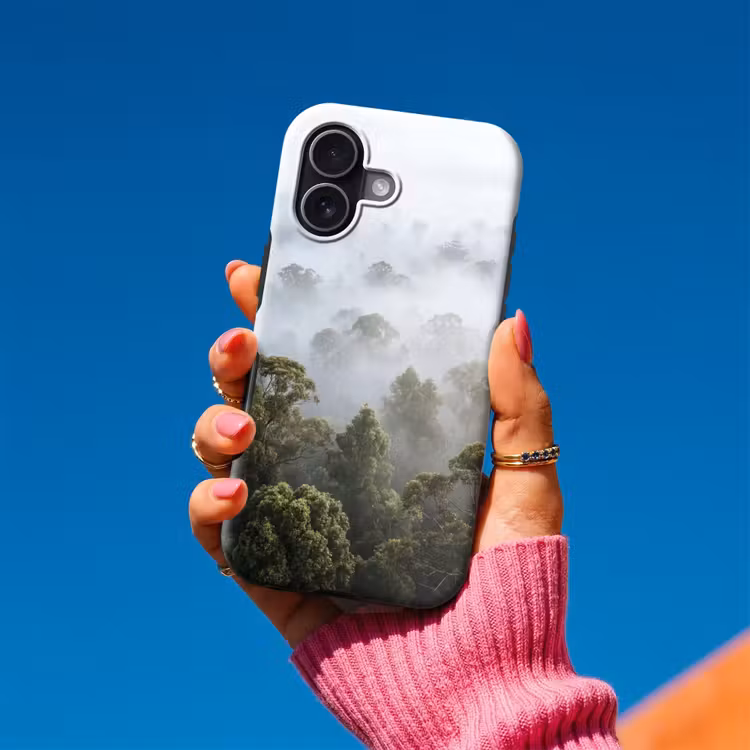 Natuur - Mist - Bos - Ochtend - Goud Toughcase MagSafe Apple iPhone 17 klein -Sfeer1V