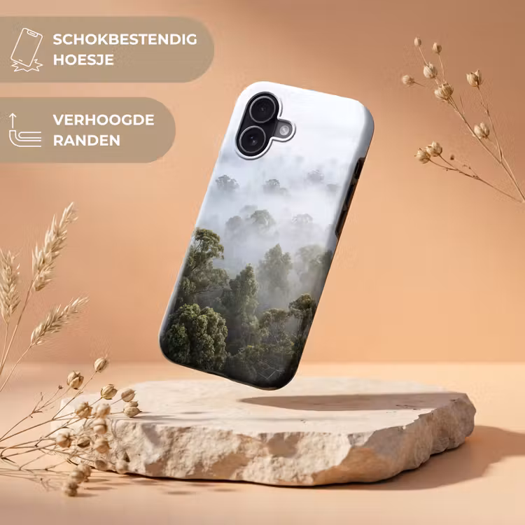 Natuur - Mist - Bos - Ochtend - Goud Toughcase MagSafe Apple iPhone 17 klein -USP_RandenV_NL