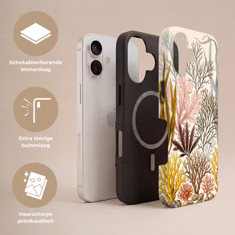 Natuur - Onderwater - Botanisch - Vintage - Kleurrijk Toughcase MagSafe Apple iPhone 17 klein -USP_Lagen_NL