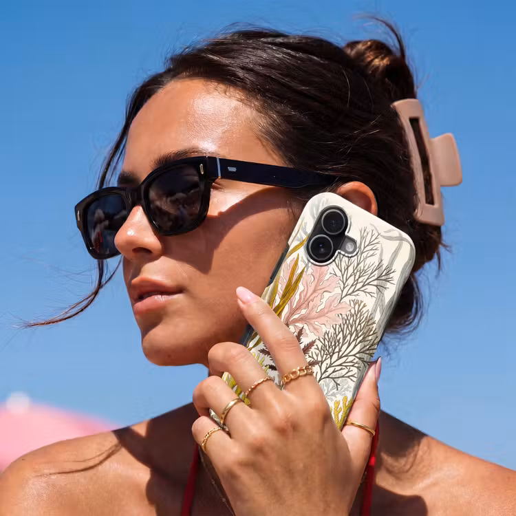 Natuur - Onderwater - Botanisch - Vintage - Kleurrijk Toughcase MagSafe Apple iPhone 17 klein -Sfeer2V