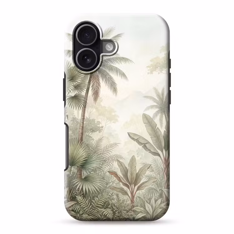 Natuur - Tropisch bos - Landschap - Aquarel - Groen Toughcase MagSafe Apple iPhone 17 klein -3d