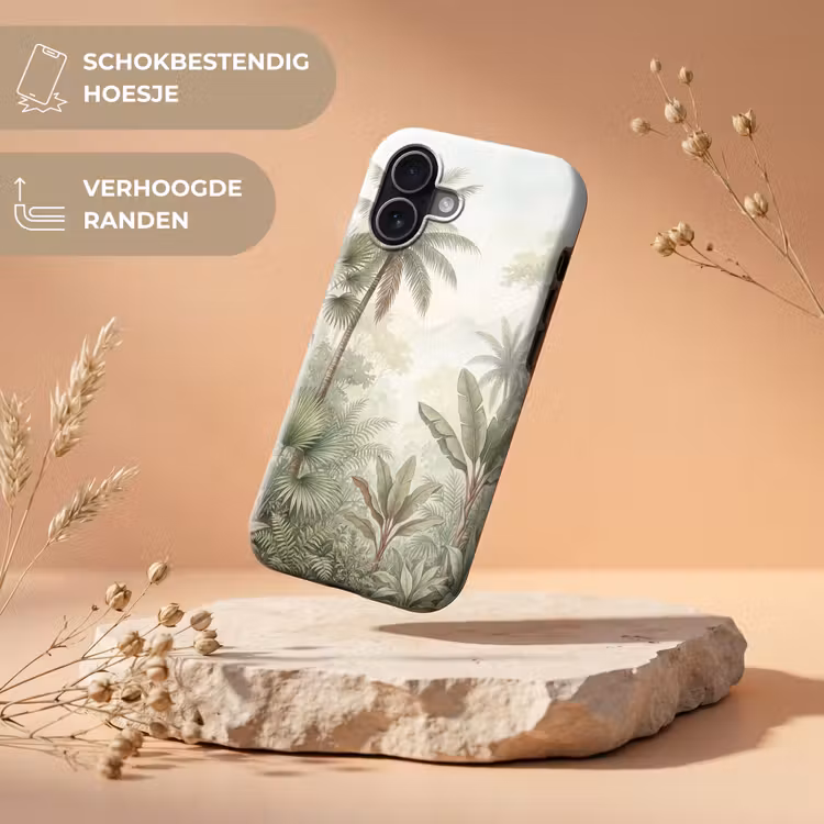 Natuur - Tropisch bos - Landschap - Aquarel - Groen Toughcase MagSafe Apple iPhone 17 klein -USP_RandenV_NL