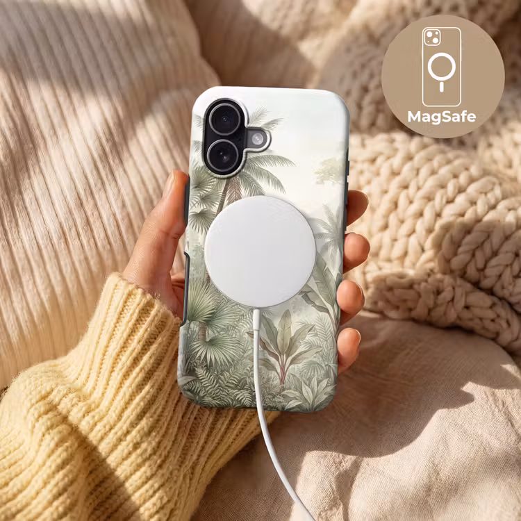 Natuur - Tropisch bos - Landschap - Aquarel - Groen Toughcase MagSafe Apple iPhone 17 klein -USP_MagsafeV