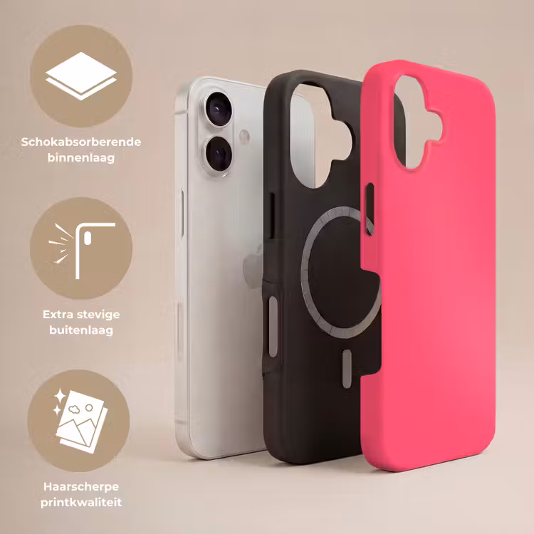 Neon - Flamingo - Roze Toughcase MagSafe Apple iPhone 17 klein 1017 -USP_Lagen_NL