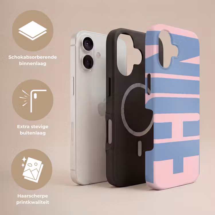 Nice - Paars - Roze Toughcase MagSafe Apple iPhone 17 klein -USP_Lagen_NL