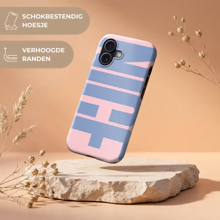 Nice - Paars - Roze Toughcase MagSafe Apple iPhone 17 klein -USP_RandenV_NL