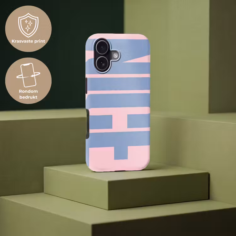 Nice - Paars - Roze Toughcase MagSafe Apple iPhone 17 klein -USP_PrintM_NL