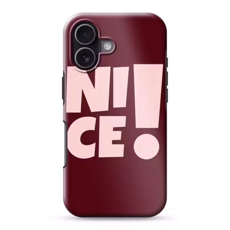 Nice - Uitroepteken - Rood Toughcase MagSafe Apple iPhone 17 klein -3d