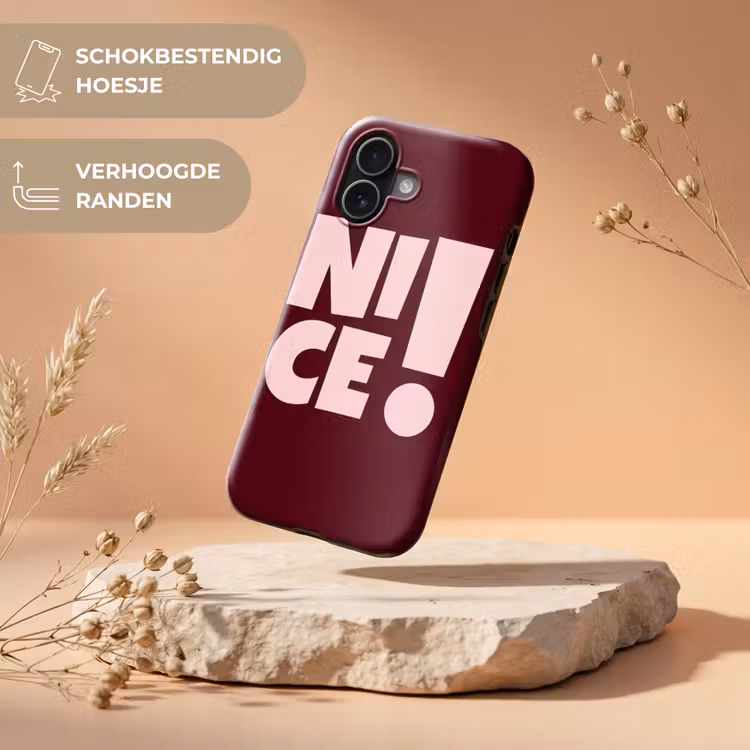 Nice - Uitroepteken - Rood Toughcase MagSafe Apple iPhone 17 klein -USP_RandenV_NL