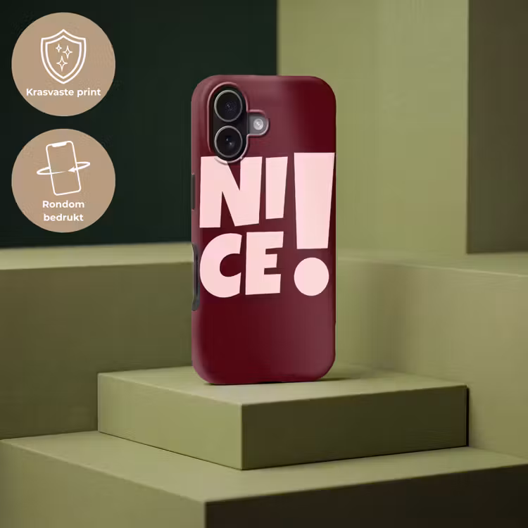 Nice - Uitroepteken - Rood Toughcase MagSafe Apple iPhone 17 klein -USP_PrintM_NL