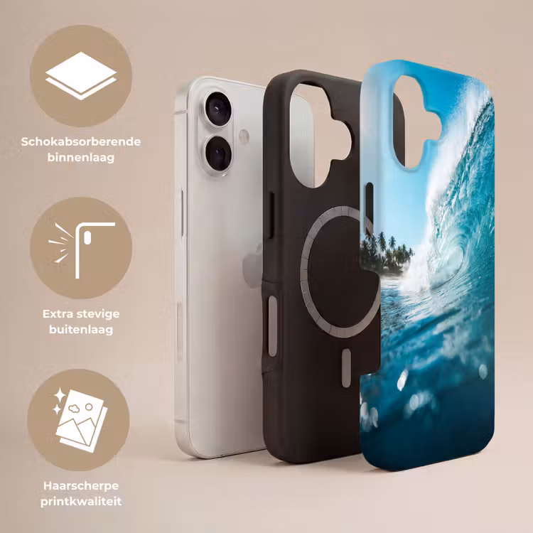 Oceaan - Golf - Strand - Natuur - Blauw Toughcase MagSafe Apple iPhone 17 klein -USP_Lagen_NL