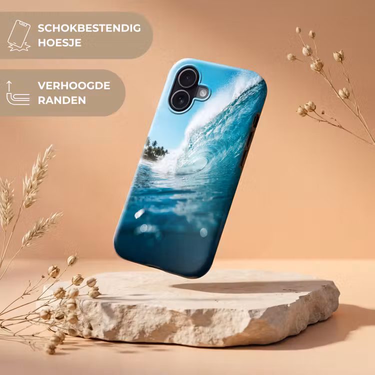 Oceaan - Golf - Strand - Natuur - Blauw Toughcase MagSafe Apple iPhone 17 klein -USP_RandenV_NL