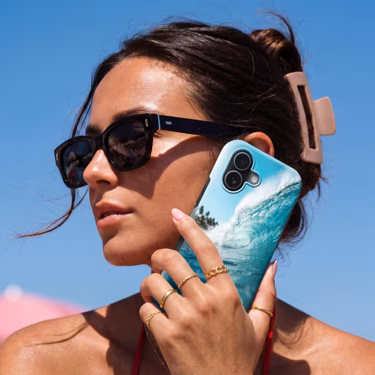 Oceaan - Golf - Strand - Natuur - Blauw Toughcase MagSafe Apple iPhone 17 klein -Sfeer2V
