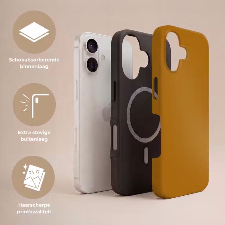 Ocre - Gold - Geel Toughcase MagSafe Apple iPhone 17 klein 1017 -USP_Lagen_NL