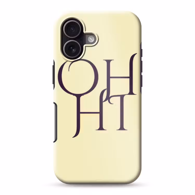 Oh hi - Geel - Monogram Toughcase MagSafe Apple iPhone 17 klein -3d