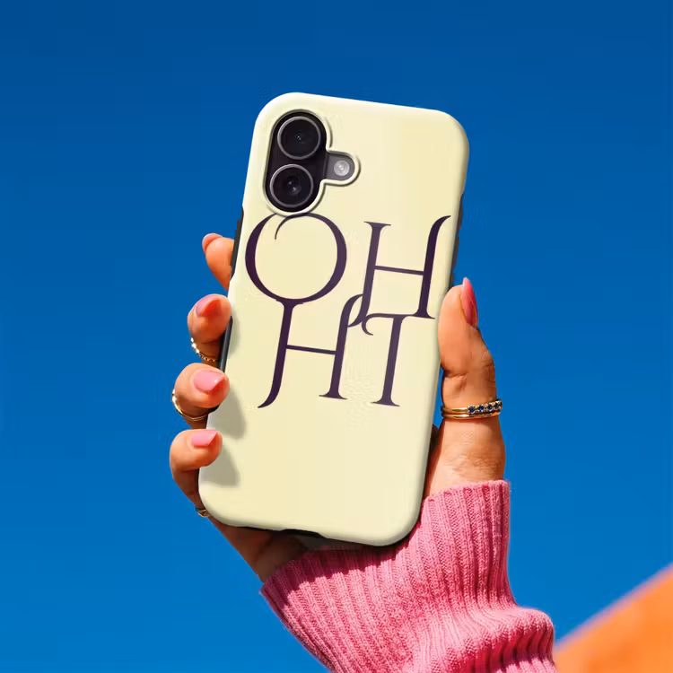 Oh hi - Geel - Monogram Toughcase MagSafe Apple iPhone 17 klein -Sfeer1V