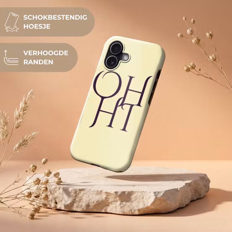 Oh hi - Geel - Monogram Toughcase MagSafe Apple iPhone 17 klein -USP_RandenV_NL