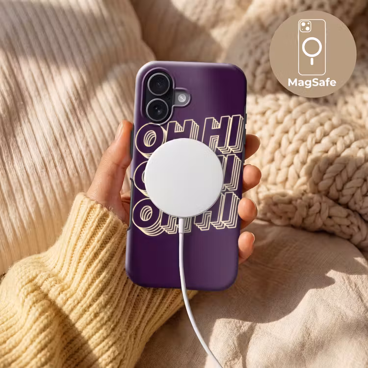 Oh hi - Paars - 3D Toughcase MagSafe Apple iPhone 17 klein -USP_MagsafeV
